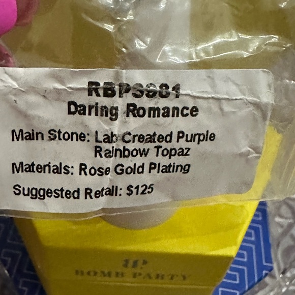 Rose gold plated rainbow topaz size 7 BP ring - Picture 5 of 5